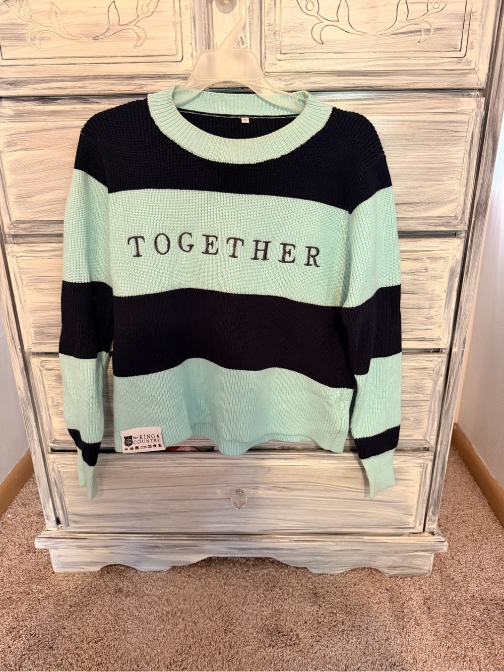 Together Striped Crewneck Sweater